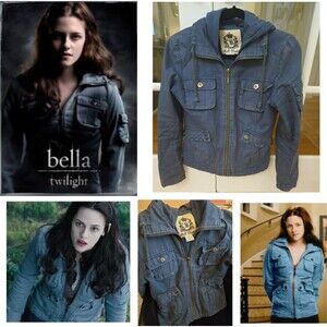BB Dakota Cargo Jacket Lake Blue Jack ASO Bella Swan Twilight sz M. RARE. Y2K